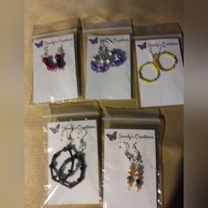 5 pair of Handcrafted earrings